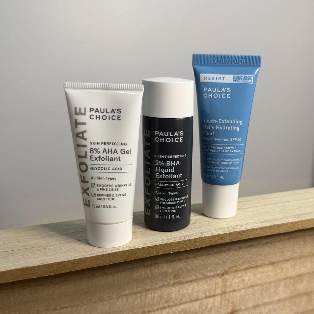 Paula's Choice Minis SKIN PERFECT 8% AHA Gel 2% BHA Liquid RESIST SPF 50 NEW/NWT - Picture 4 of 4